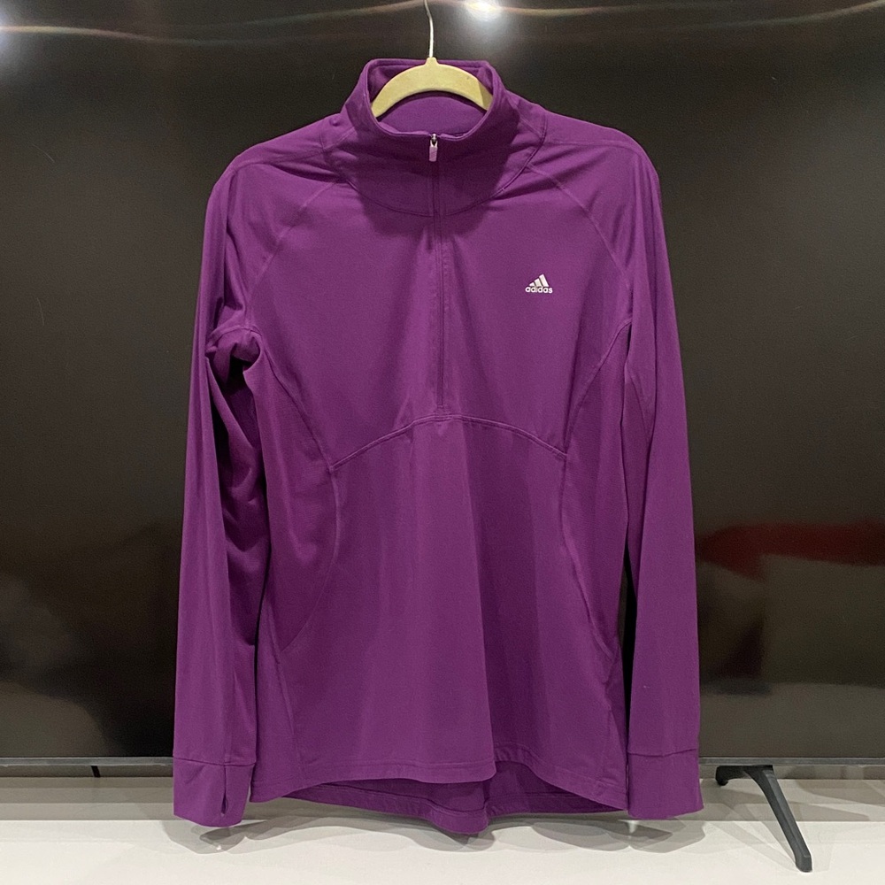 adidas Purple Climalite Short Sleeve Performance Tee